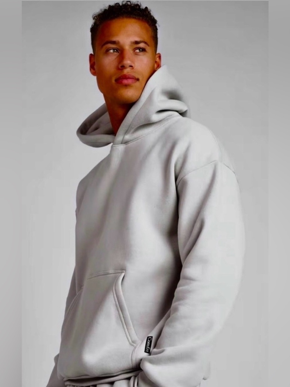 Comfrt Men’s Standard Hoodie Cotton Blend Logo 3XL Gray